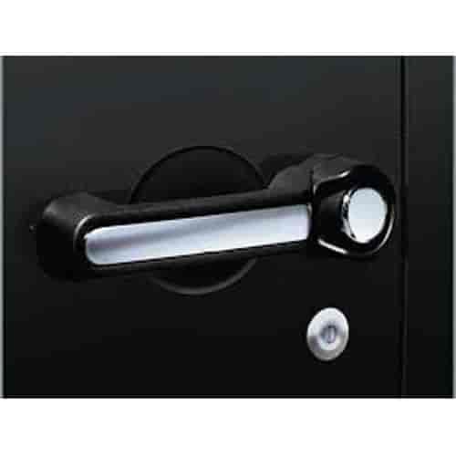 Chrome Door Handle Insert & Thumb Button Cover 2007-13 Jeep Wrangler 4-Door