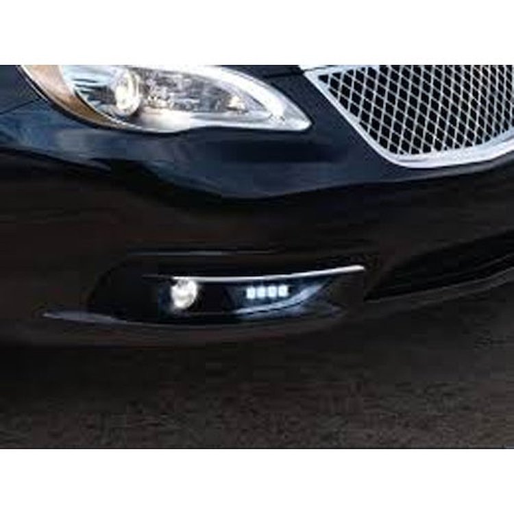 Integrated LED Daytime Running Lights with Bezel 2012-13 Chrysler 200