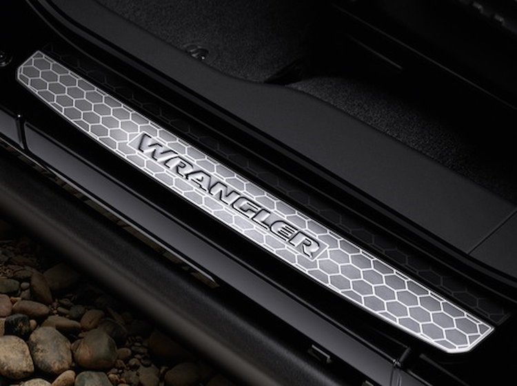 Stainless Steel Door Sill Guards for 2018-2019 Jeep Wrangler JL Unlimited 4-Door