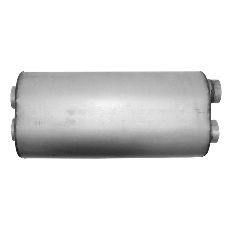 2500 Muffler - Challenge; 3.000 In. Inlet; 3 In. Outlet; 24.500 In. Body; 29.000 In. OAL; OE comparable