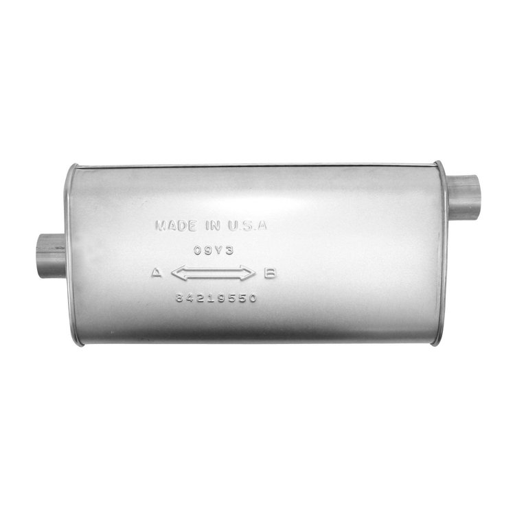3235 Muffler - Challenge; 1985-1992 Volkswagen Jetta Rear, Golf Rear, 1985-1987 Volkswagen Golf