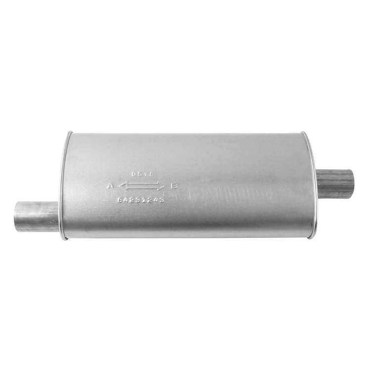3762SL Muffler - Enforcer II; 2.250 In. Inlet; 2.25 In. Outlet; 19.000 In. Body; 26.000 In. OAL; OE comparable