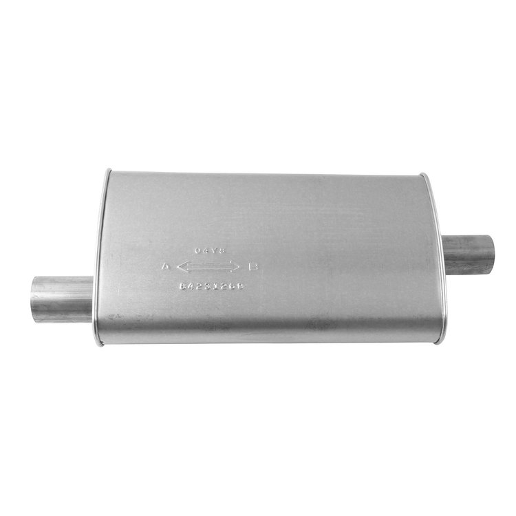 3770SL Muffler - Enforcer II; 2.500 In. Inlet; 2.25 In. Outlet; 19.000 In. Body; 26.000 In. OAL; OE comparable