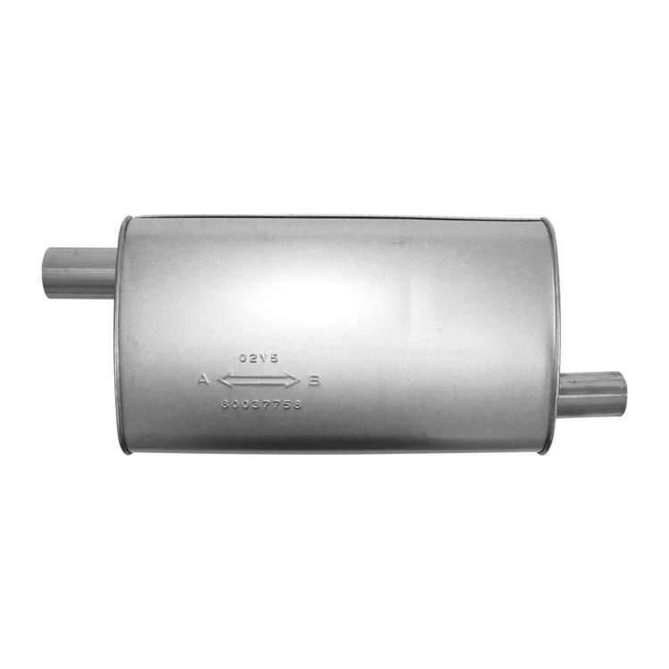 3775 Muffler - Enforcer II; 2.250 In. Inlet; 2 In. Outlet; 19.000 In. Body; 26.000 In. OAL; OE comparable