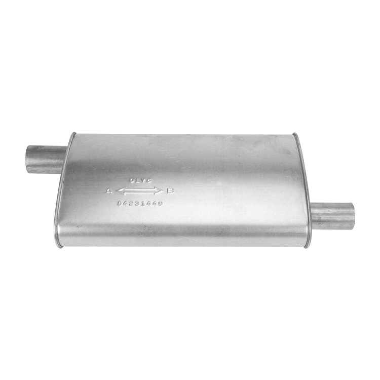 3775SL Muffler - Enforcer II; 2.250 In. Inlet; 2 In. Outlet; 19.000 In. Body; 26.000 In. OAL; OE comparable