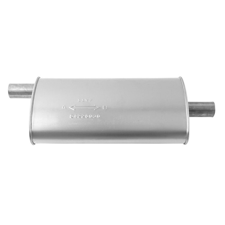 3784 Muffler - Enforcer II; 1.750 In. Inlet; 1.75 In. Outlet; 18.000 In. Body; 25.000 In. OAL; OE comparable