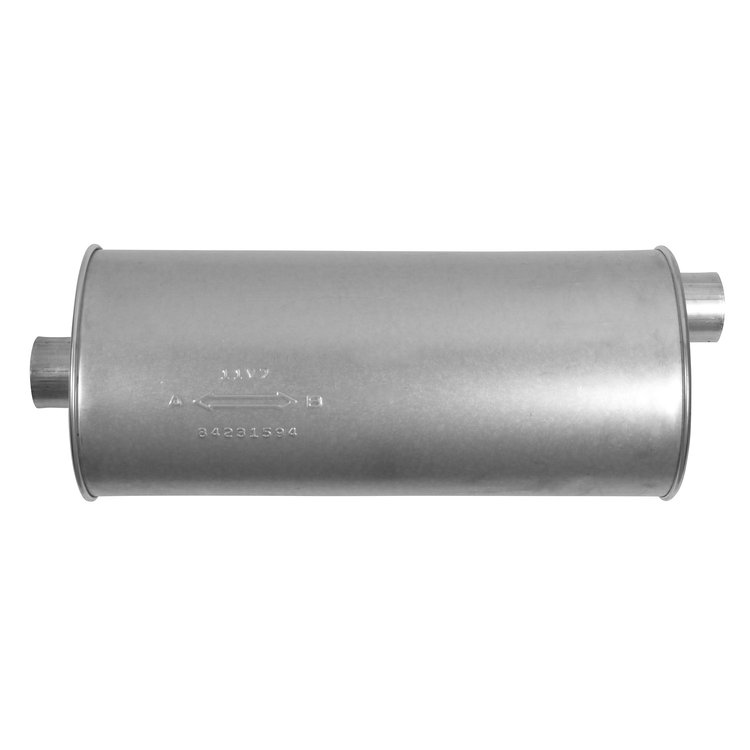 3802 Muffler - Enforcer II; 2.500 In. Inlet; 2.5 In. Outlet; 21.000 In. Body; 25.500 In. OAL; OE comparable