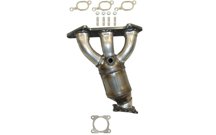 641376 Federal/EPA Catalytic Converter - Direct Fit w/ Integrated Manifold; 2002-2004 Volvo S80 Left