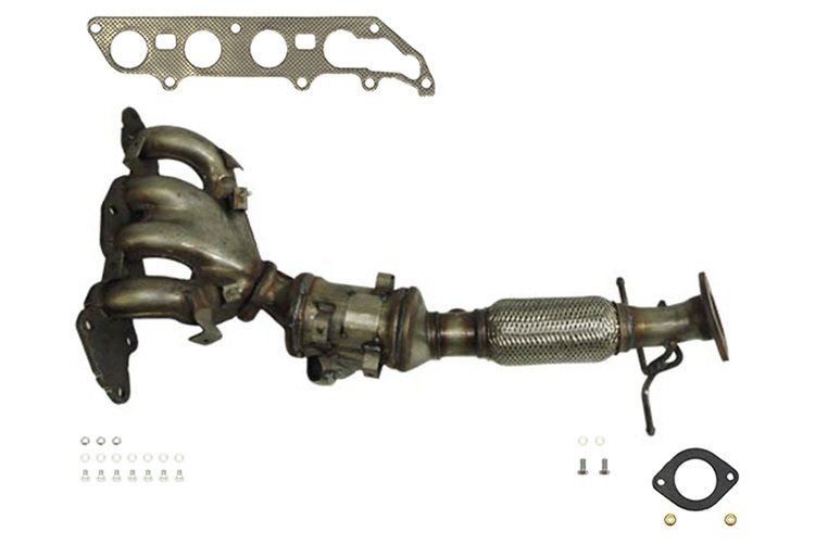 641406 Federal/EPA Catalytic Converter - Direct Fit w/ Integrated Manifold; 2004-2009 Mazda 3 Front