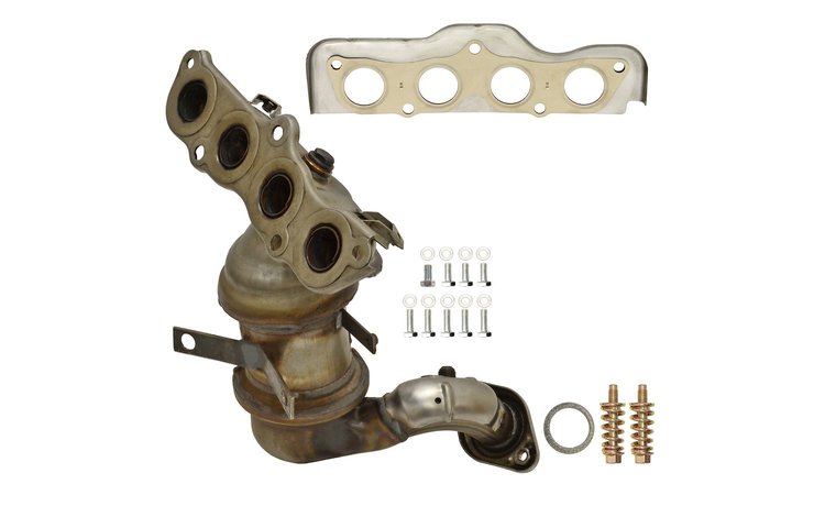 641488 Federal/EPA Catalytic Converter - Direct Fit w/ Integrated Manifold; 2012-2014 Mazda 2, 2 Front