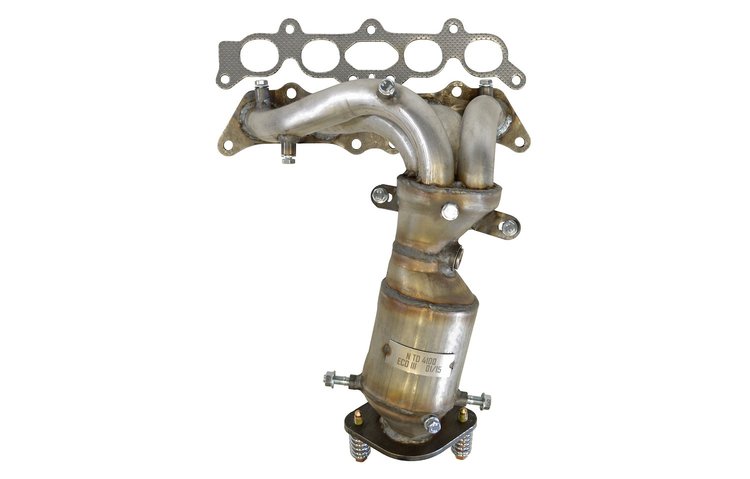 641501 Federal/EPA Catalytic Converter - Direct Fit w/ Integrated Manifold; 1998-2000 Toyota RAV4 Front