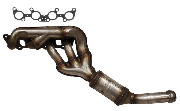 641594 Federal/EPA Catalytic Converter - Direct Fit w/ Integrated Manifold; 2015-2020 Ford Mustang Front Left