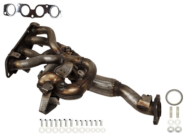 641611 Federal/EPA Catalytic Converter - Direct Fit w/ Integrated Manifold; 2014-2017 Mazda CX-5 Front