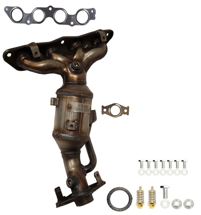 641615 Federal/EPA Catalytic Converter - Direct Fit w/ Integrated Manifold; 2012-2019 Toyota Prius C Front