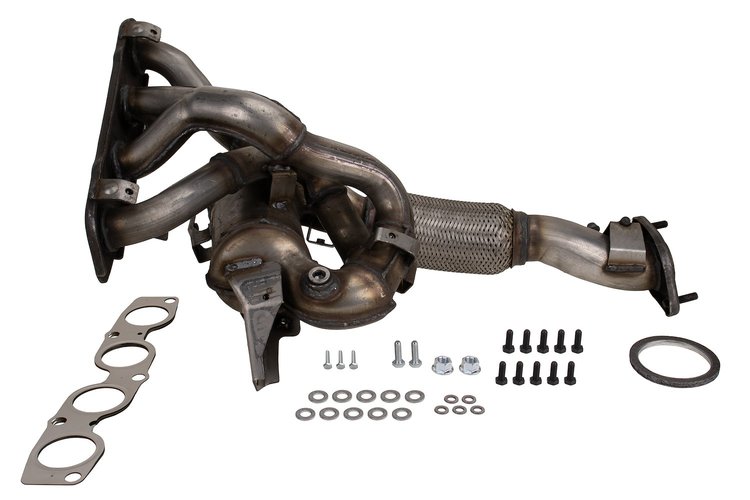 641652 Federal/EPA Catalytic Converter - Direct Fit w/ Integrated Manifold; 2018-2021 Mazda CX-5 Front