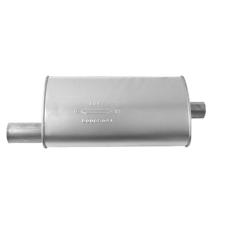 6504 Universal Muffler - MSL Maximum; 2.250 In. Inlet; 1.88 In. Outlet; 16.750 In. Body; 23.000 In. OAL; OE ...