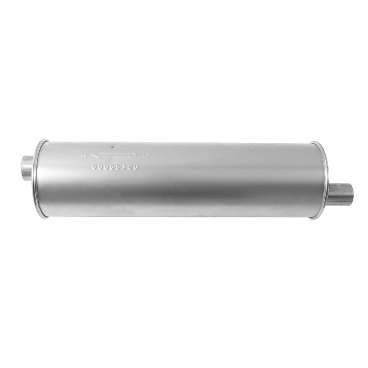 6512 Direct Fit Muffler - MSL Maximum; 2.000 In. Inlet; 1.800 In. Outlet; 22.000 In. Body; 26.500 In. OAL; O...