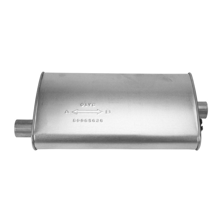 6562 Universal Muffler - MSL Maximum; 2.000 In. Inlet; 2 In. Outlet; 19.000 In. Body; 22.750 In. OAL; OE com...
