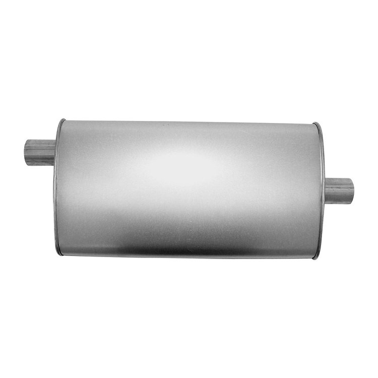 6596 Universal Muffler - MSL Maximum; 2.000 In. Inlet; 2 In. Outlet; 20.000 In. Body; 25.500 In. OAL; OE com...