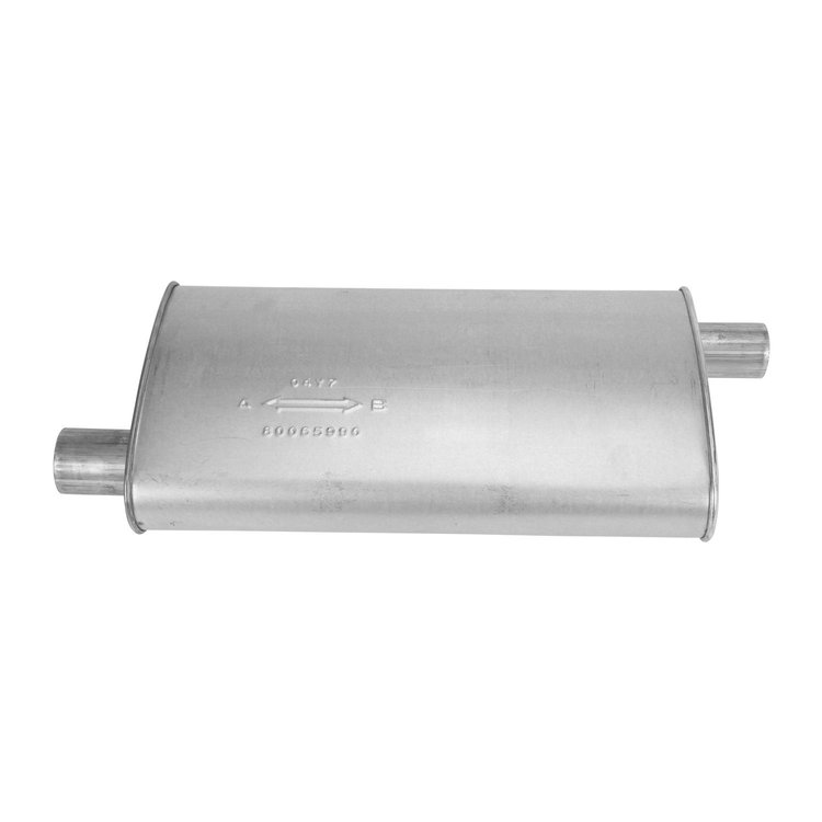 6599 Direct Fit Muffler - MSL Maximum; 2.250 In. Inlet; 2 In. Outlet; 20.000 In. Body; 25.500 In. OAL; OE co...