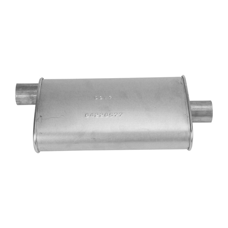 709028 Universal Muffler - MSL Maximum; 2.000 In. Inlet; 2 In. Outlet; 14.000 In. Body; 18.500 In. OAL; OE c...