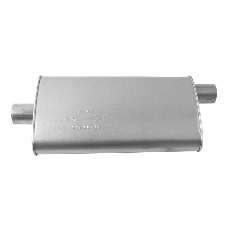 709998 Direct Fit Muffler - MSL Maximum; 2.500 In. Inlet; 2.5 In. Outlet; 20.000 In. Body; 26.000 In. OAL; O...