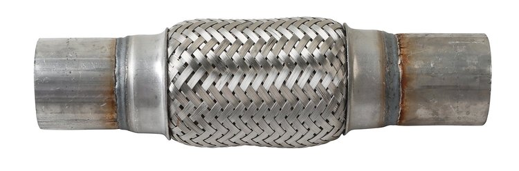 8840IB Flex Coupling - 300 Series SS, 2" Core, 2" Necks, 10" OAL w/Inner Braid