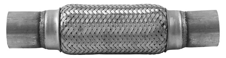 8841IB Flex Coupling - 300 Series SS, 2" Core, 2" Necks, 12" OAL w/Inner Braid