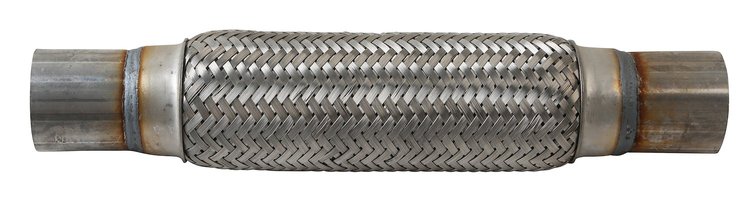 8842IB Flex Coupling - 300 Series SS, 2" Core, 2" Necks, 14" OAL w/Inner Braid
