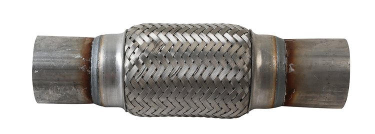 8844IB Flex Coupling - 300 Series SS, 2.25" Core, 2.25" Necks, 10" OAL w/Inner Braid