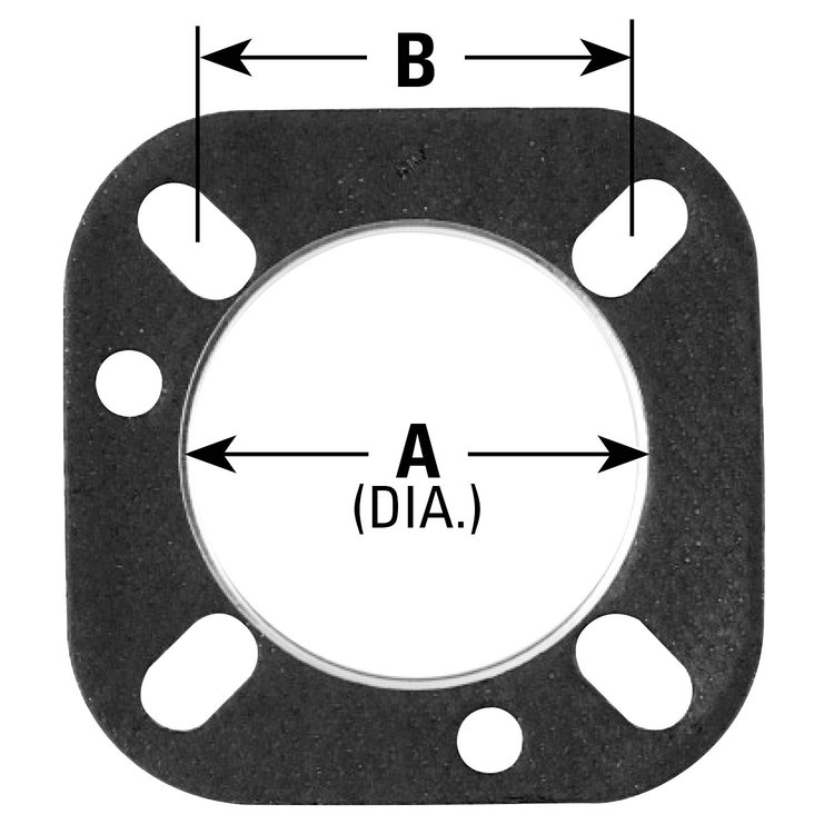 9070 Exhaust Pipe Flange Gasket; 4-Bolt