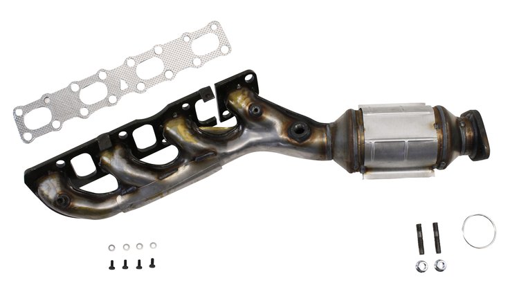 9504 5" Flat Band U-Bolt Exhaust Clamp w/Flange Nuts - Zinc Plated Steel