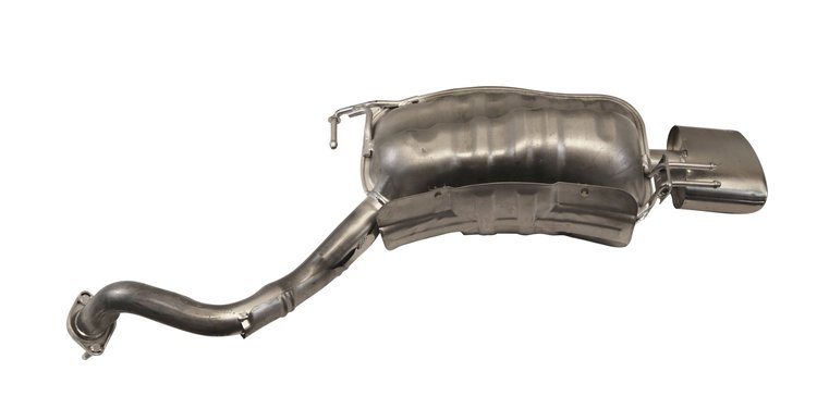 HY7907 Exhaust Muffler Assembly; 2007-2012 Hyundai Veracruz Rear Right