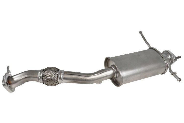 KA2613 Exhaust Resonator Assembly; 2003-2005 Kia Rio Front