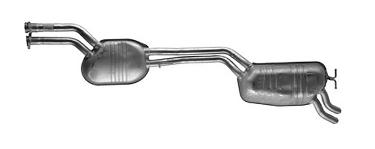 ME23707 Exhaust Muffler; 1998-2002 Mercedes-Benz E320 Rear, 1998-2002 Mercedes-Benz E430 Rear
