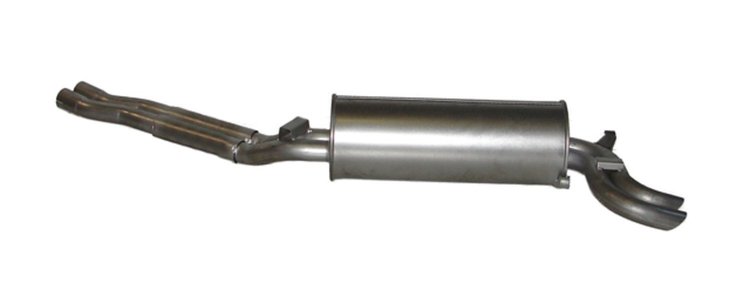 ME7407 Exhaust Muffler; 1986-1991 Mercedes-Benz 420SEL Rear, 560SEL Rear, 560SEC Rear