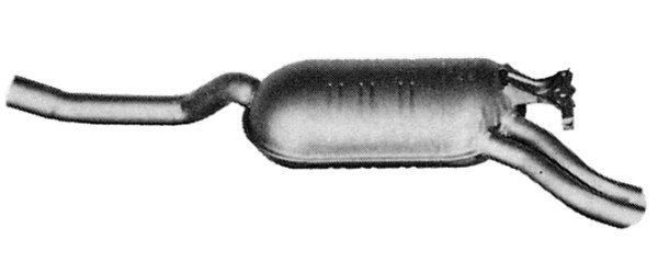 ME8247 Exhaust Muffler; 1990-1993 Mercedes-Benz 300D Rear