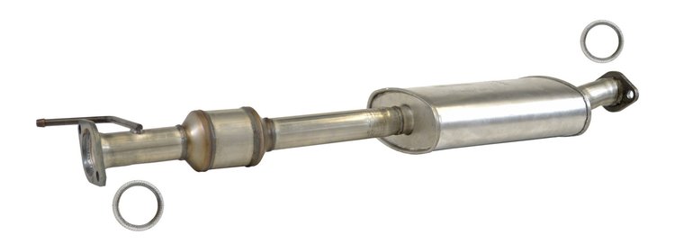 T500Z 5" Heavy Duty Guillotine U-Bolt Exhaust Clamp w/Flange Nuts - Zinc Plated Steel