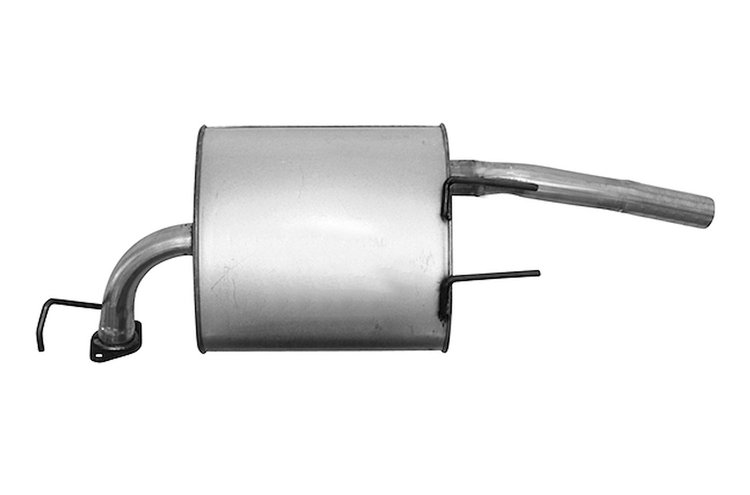 TY17247 Exhaust Muffler; 1993-1997 Toyota Corolla Rear, 1993-1997 Geo Prizm Front, 1993-1997 Geo Prizm Rear