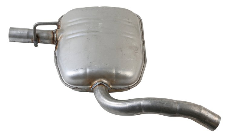 VW11745A Exhaust Muffler; 1996-2002 Volkswagen Jetta Center, Cabrio Center, Cabrio Rear, Golf Center