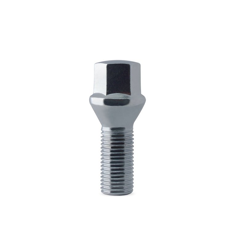 5366 Conical Seat Lug Bolt M14x1.5 Thread, 17mm Hex, 28mm Length