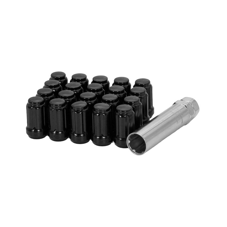 5740K5-BLK Closed End Black 1/2 in. Spline Lug Nut Kit [20-Lug Kit]