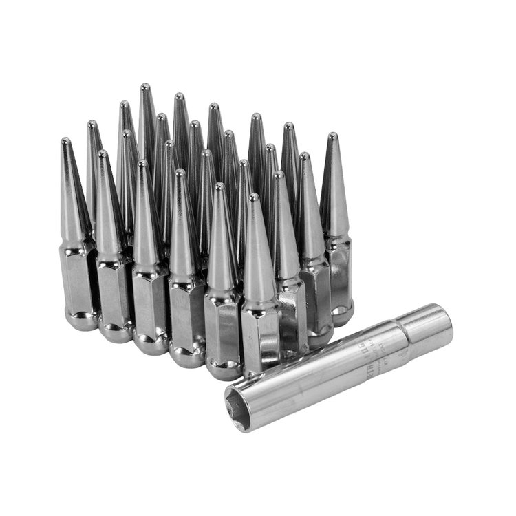 7005K6 Chrome 6-Lug Spike Lug Nut Kit Thread: 12mm x 1.5 in.