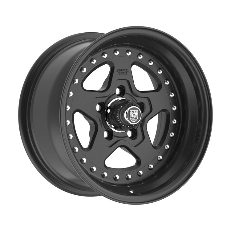 003SB-58061+00 Telstar 2.0 Wheel [Wheel Size: 15" x 8"] Satin Black Center with Satin Black Step Lip