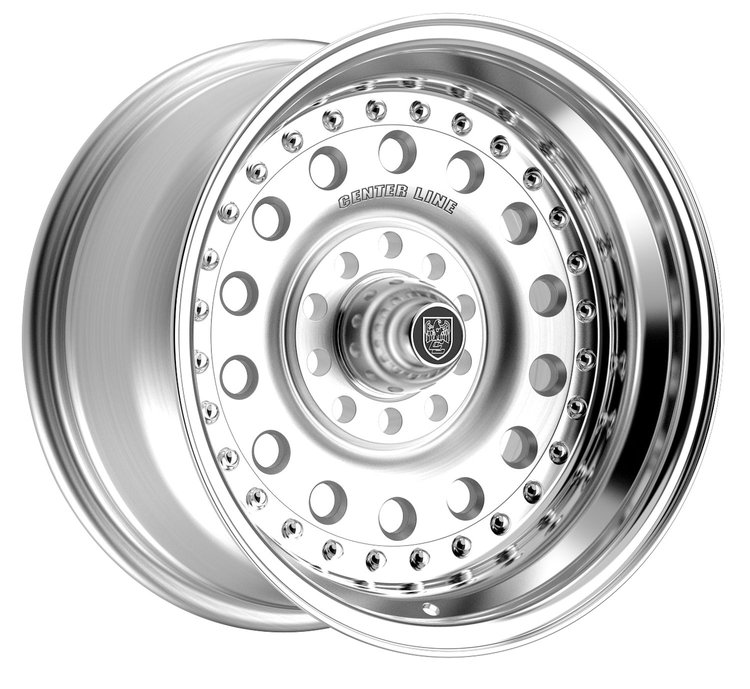 002P-58004+00 Pro Stock Wheel [Wheel Size: 15" x 8"] Brushed with Polished Lip