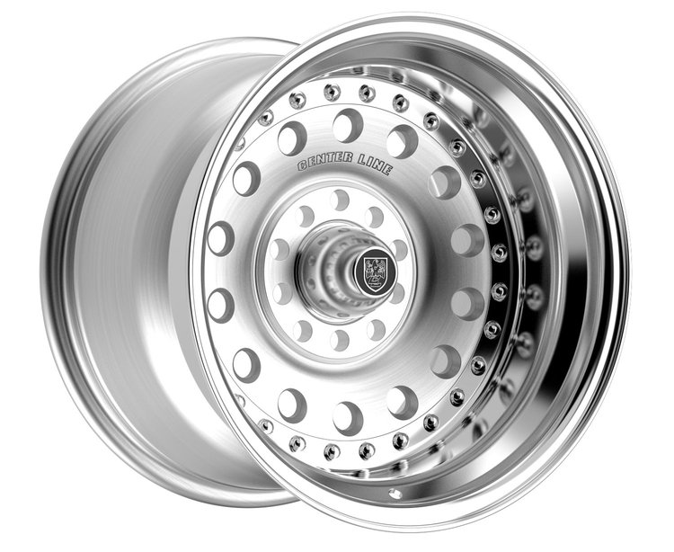 002P-51004-12 Pro Stock Wheel [Wheel Size: 15" x 10"] Brushed with Polished Lip