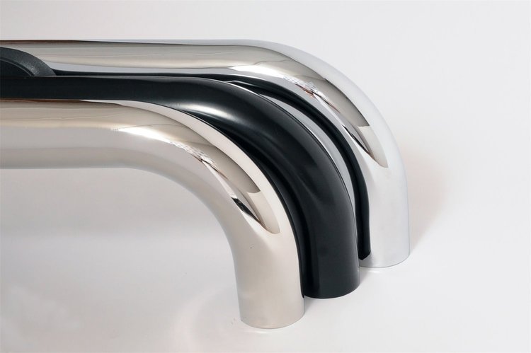 DZ372533 Stainless Steel Side Steps 3 in. Round Cab Length Fits Select GM Silverado/Sierra 1500/2500/3500 HD