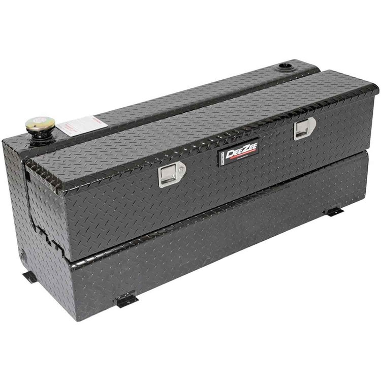 Liquid Transfer Tank & Tool Box Combo .125" Black-Tread Aluminum