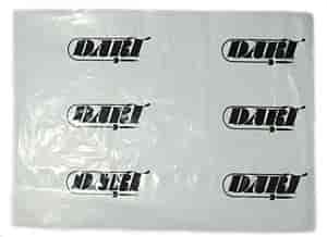 Logo Engine Bag 4 mil clear plastic