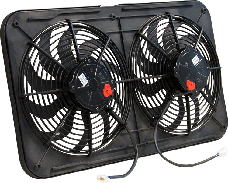 Jetstreme II Platinum Supreme-Series Electric Cooling Fan with Relay Harness, Diameter: 12 in., Type: Dual